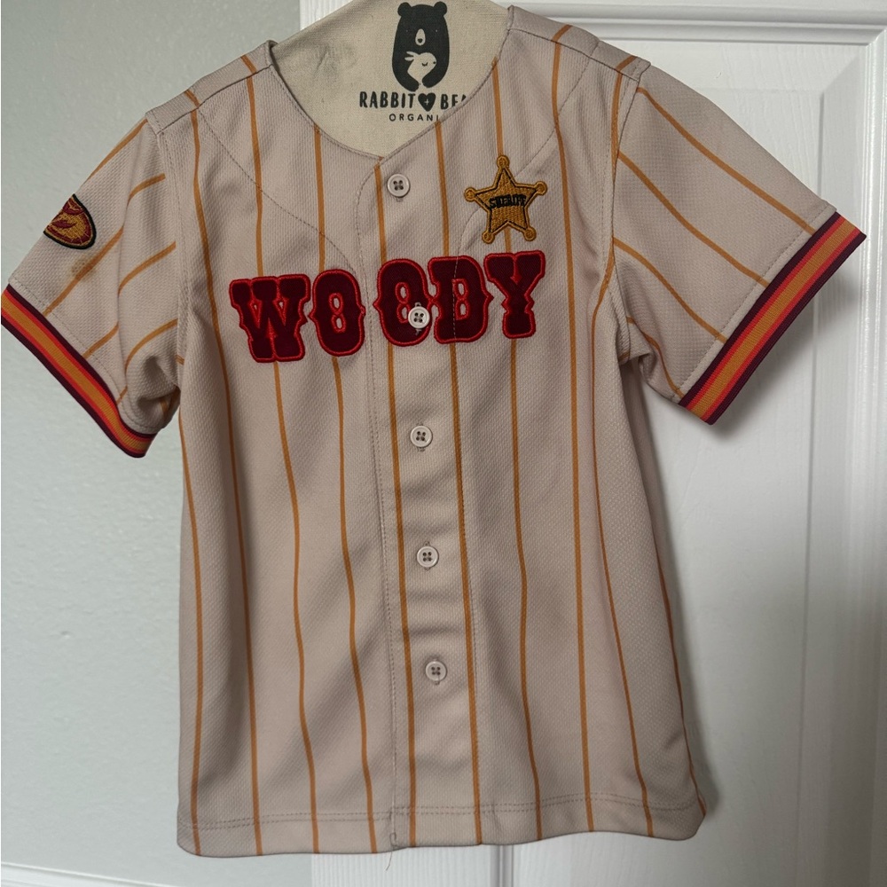 Disney Pixar toddler Woody Jersey - Beige with Red and Yellow Stripes